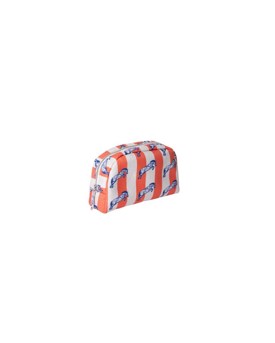 Large Poly Makeup Bag Horse Orange Stripe Cosmetic June Odina 