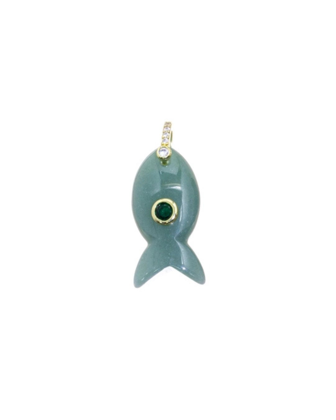 Fish Charm Green Aventurine Jewelry JP Jewels 