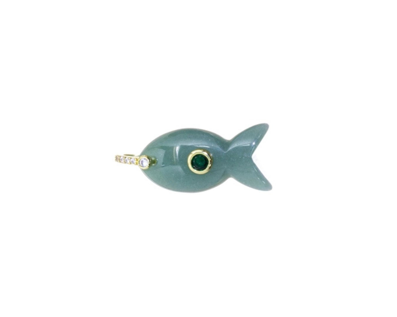 Fish Charm Green Aventurine Jewelry JP Jewels 