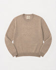 Embossed Tiger Crew Almond Rice Sweater - Crewneck Jumper 1234 