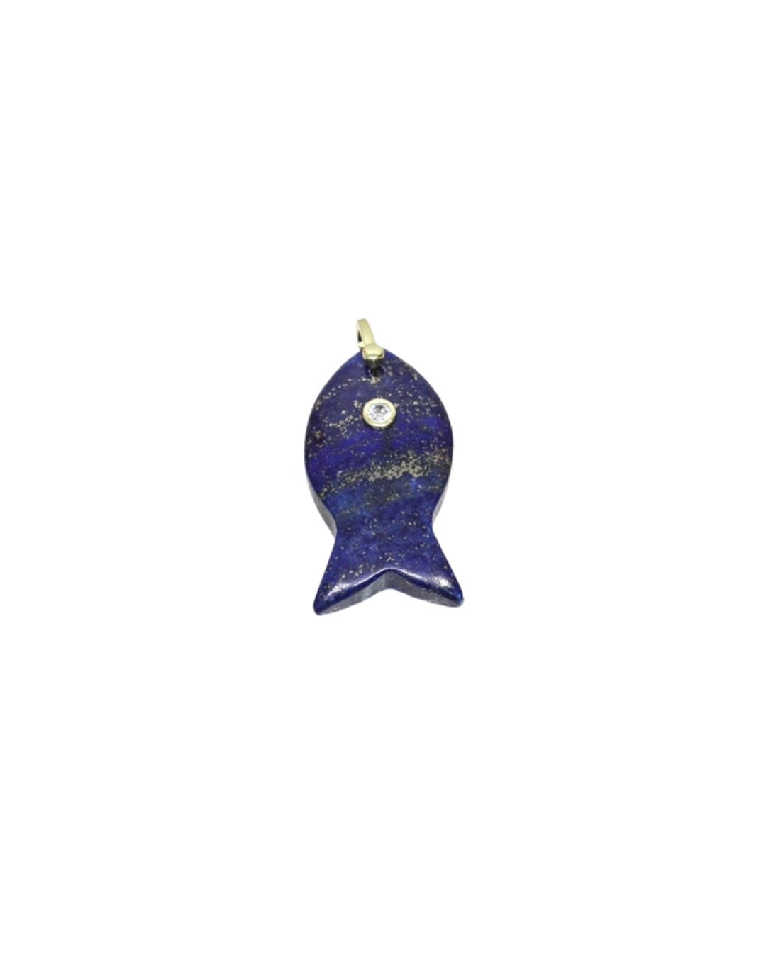 Fish Charm Cz Bezel Lapis Jewelry JP Jewels 