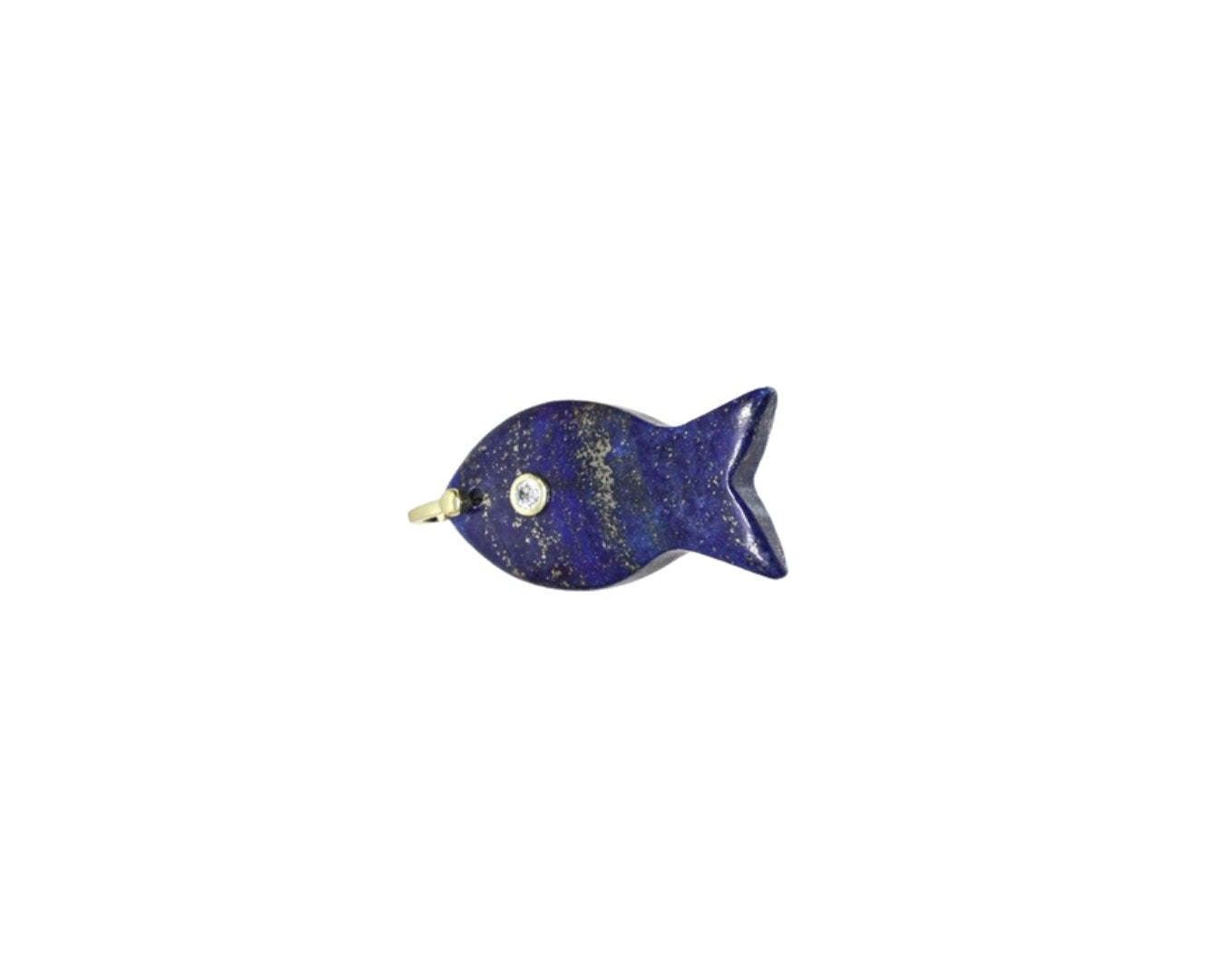 Fish Charm Cz Bezel Lapis Jewelry JP Jewels 