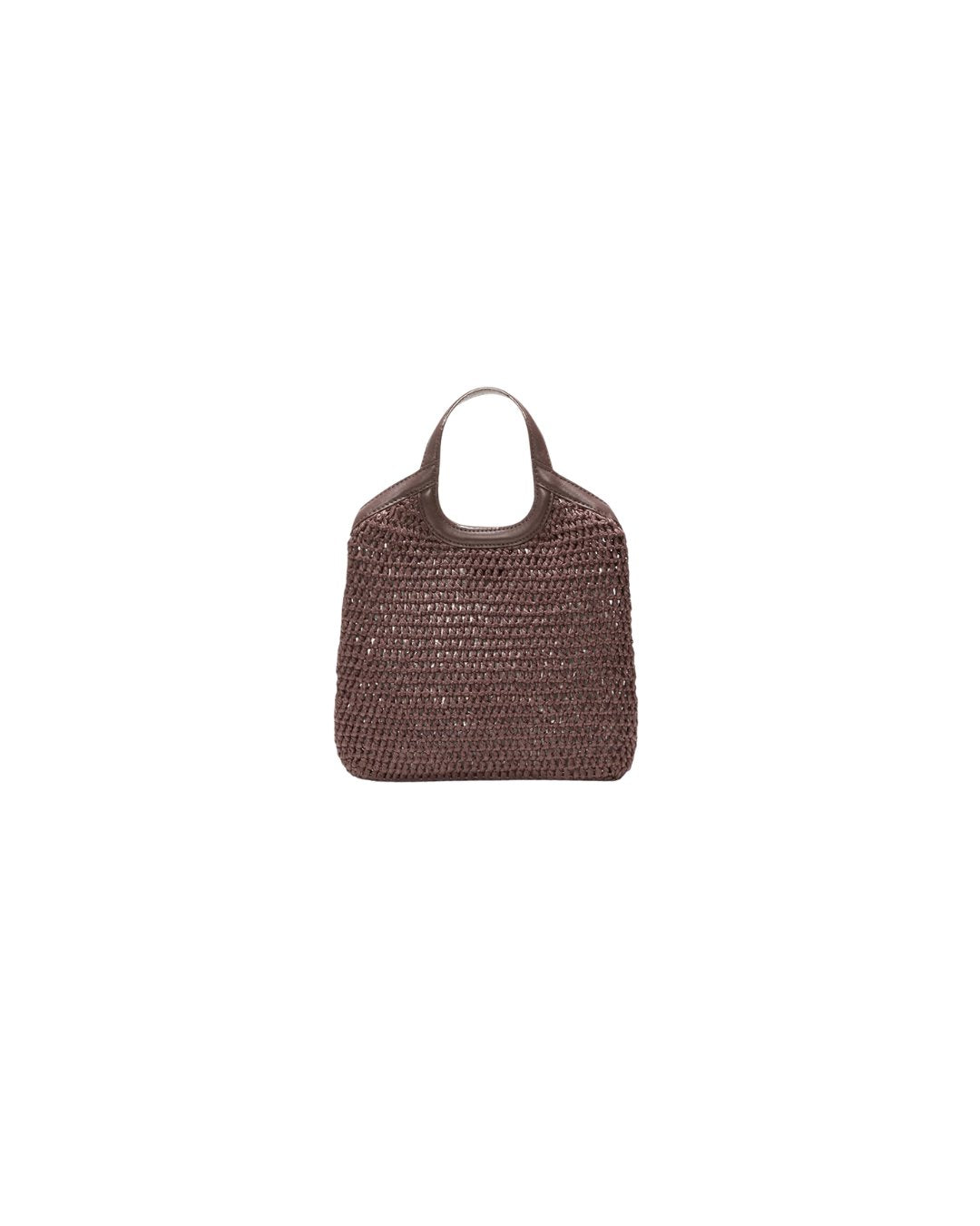 Crochet Mini Georgica Tote Brown Crochet Tote & Satchel MZ Wallace 