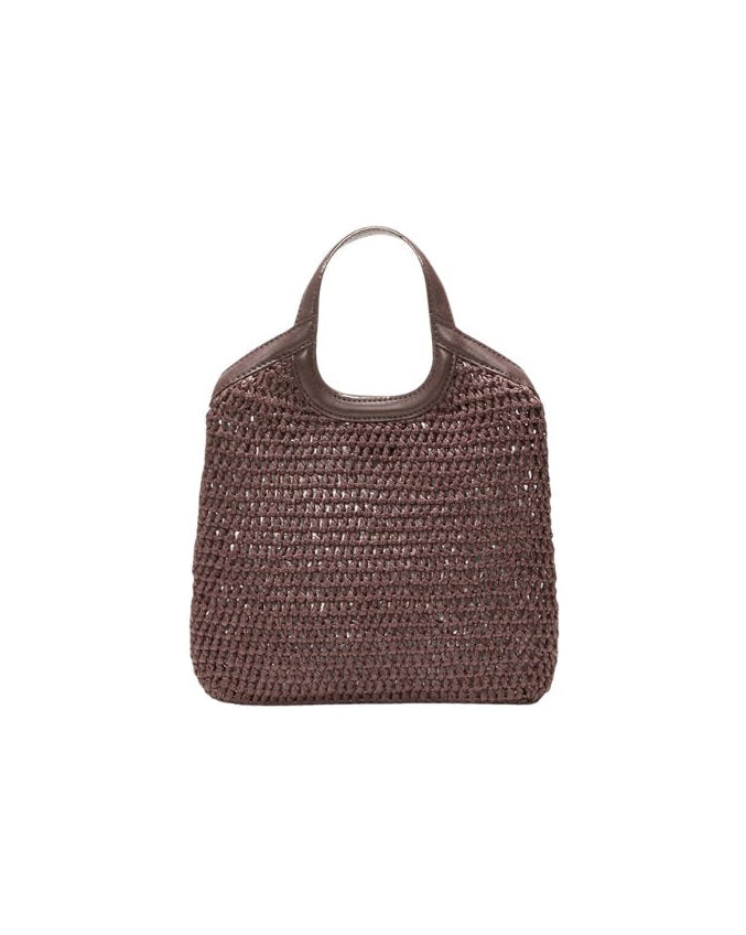 Crochet Mini Georgica Tote Brown Crochet Tote & Satchel MZ Wallace 
