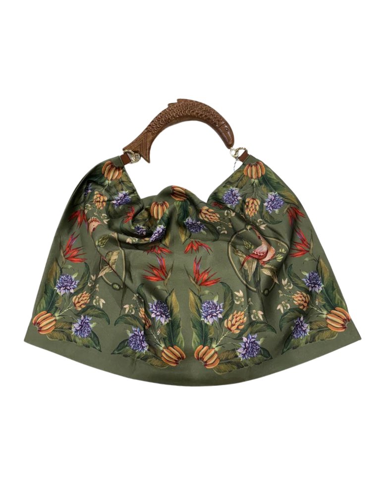 Tropical Satin Scarf Medium Bag Hobo & Shoulder Farm Rio 