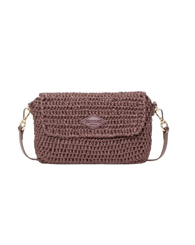 Crochet Convertible Crossbody Brown Crochet Crossbody MZ Wallace 