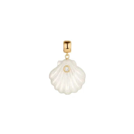 Coquille Mother of Pearl Shell Bail Charm Jewelry Thatch 