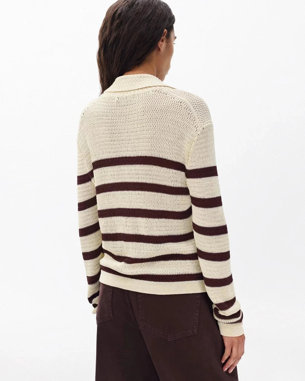 Costi Striped Cardigan Turtledove Sweater - Cardigans rag & bone 