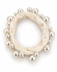 Textured Seamless Pearl Hair Ties Cream Beauty & Hair Adorro 
