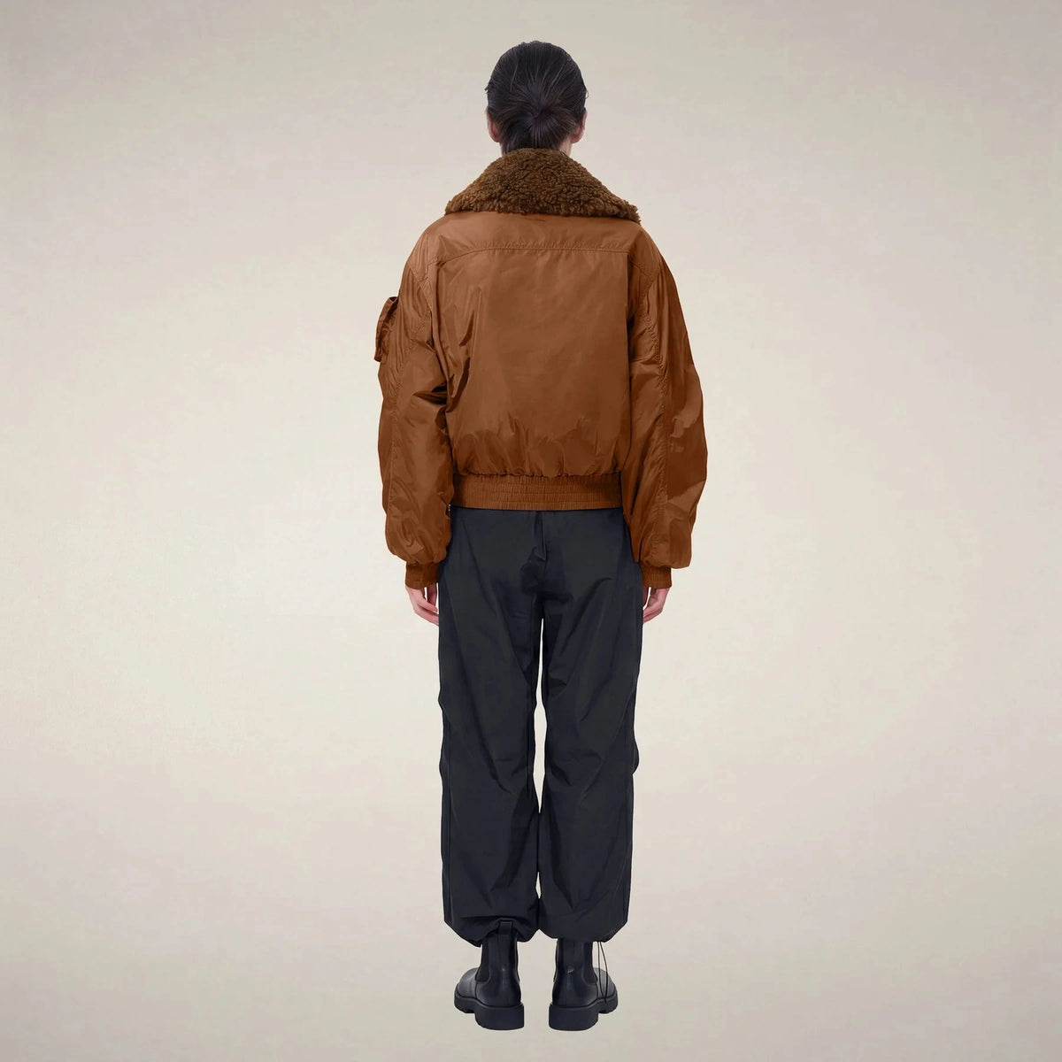 Women's Bomber Jacket Beba Noisette Brown Outerwear - Cape Save The Duck 