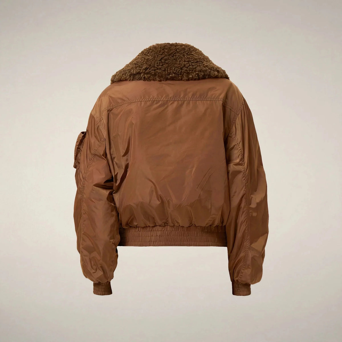 Women's Bomber Jacket Beba Noisette Brown Outerwear - Cape Save The Duck 