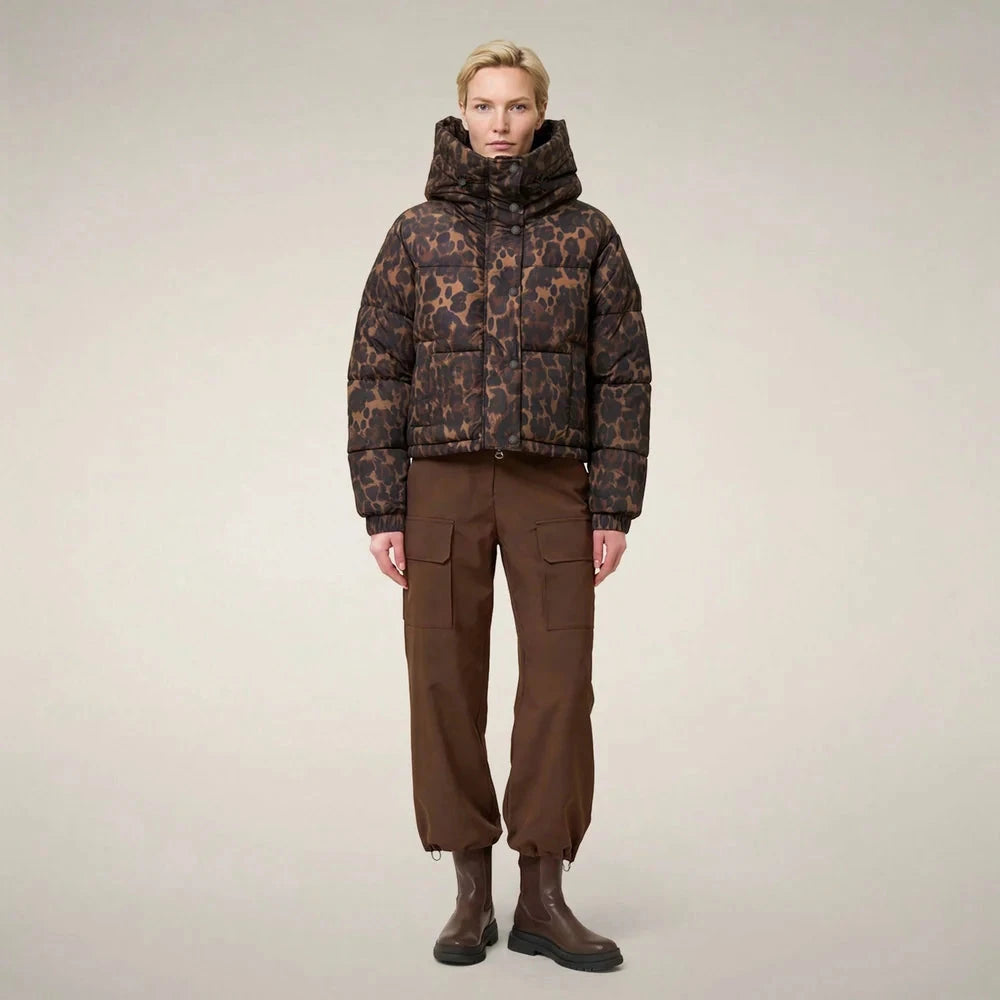 Rhiannon Dark Brown Leopard Outerwear - Longsleeve Save The Duck 