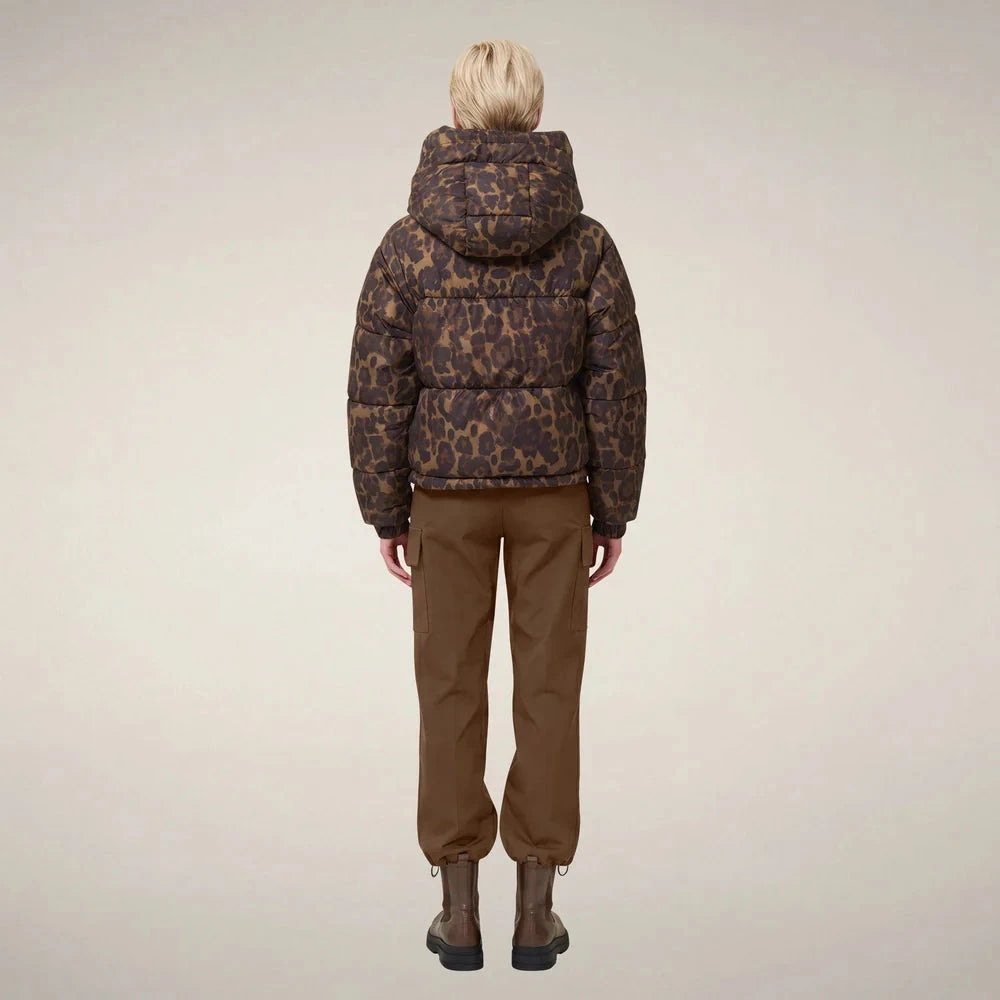 Rhiannon Dark Brown Leopard Outerwear - Longsleeve Save The Duck 