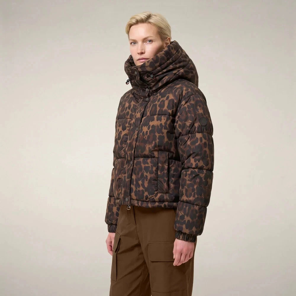 Rhiannon Dark Brown Leopard Outerwear - Longsleeve Save The Duck 