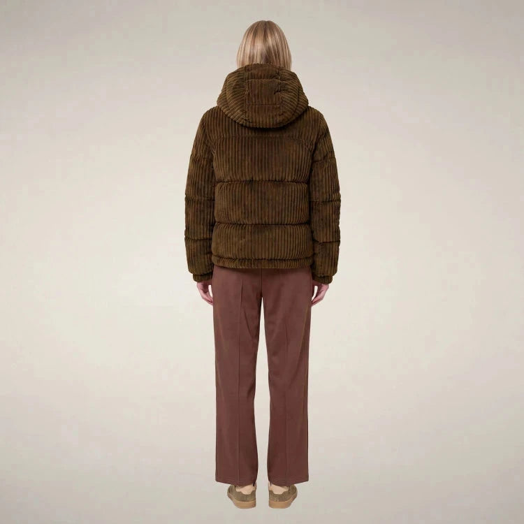 Nadege Puffer Jacket Soil Brown Outerwear - Longsleeve Save The Duck 