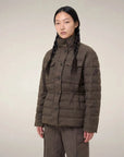 Women's Puffer Jacket Lottie Autumn Pied De Poule Outerwear - Longsleeve Save The Duck 