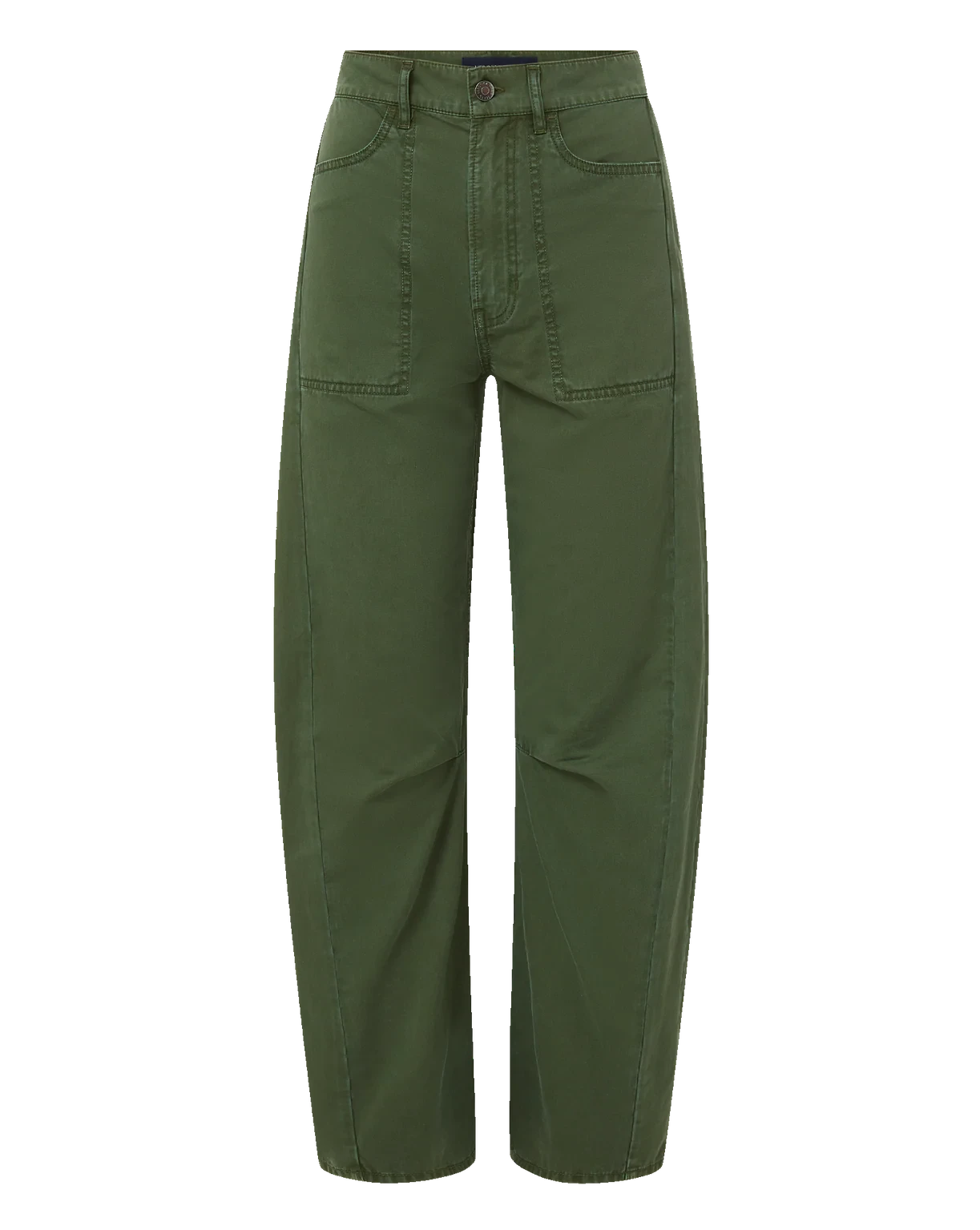 Sloane High Rise Barrel Dark Hunter Green Denim - Straight Veronica Beard 