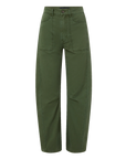 Sloane High Rise Barrel Dark Hunter Green Denim - Straight Veronica Beard 