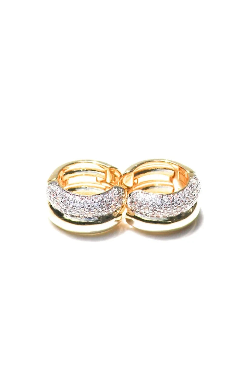 Double Donut Huggies Gold Earrings Native Gem 
