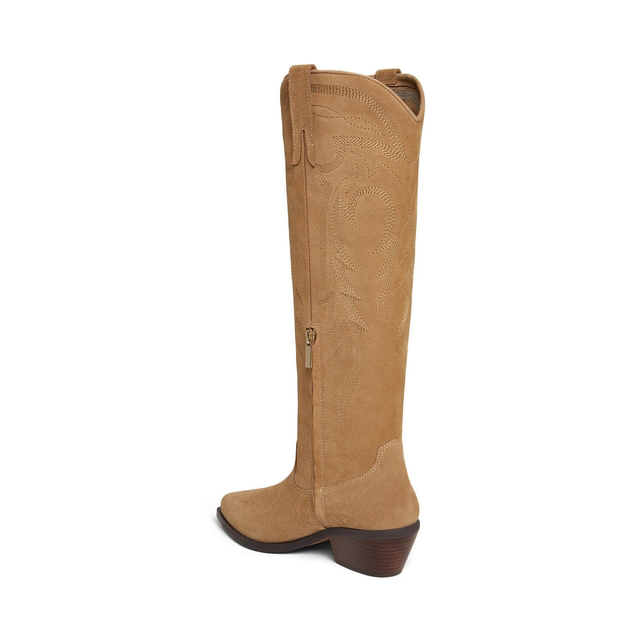 Delilah Natural Suede Knee High Boots Silent D 