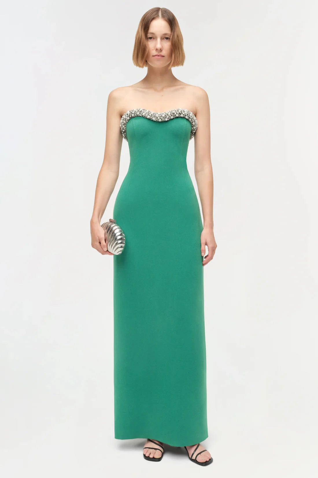 Riona Bustier Gown Kelly Green Dresses - Maxi Simkhai 