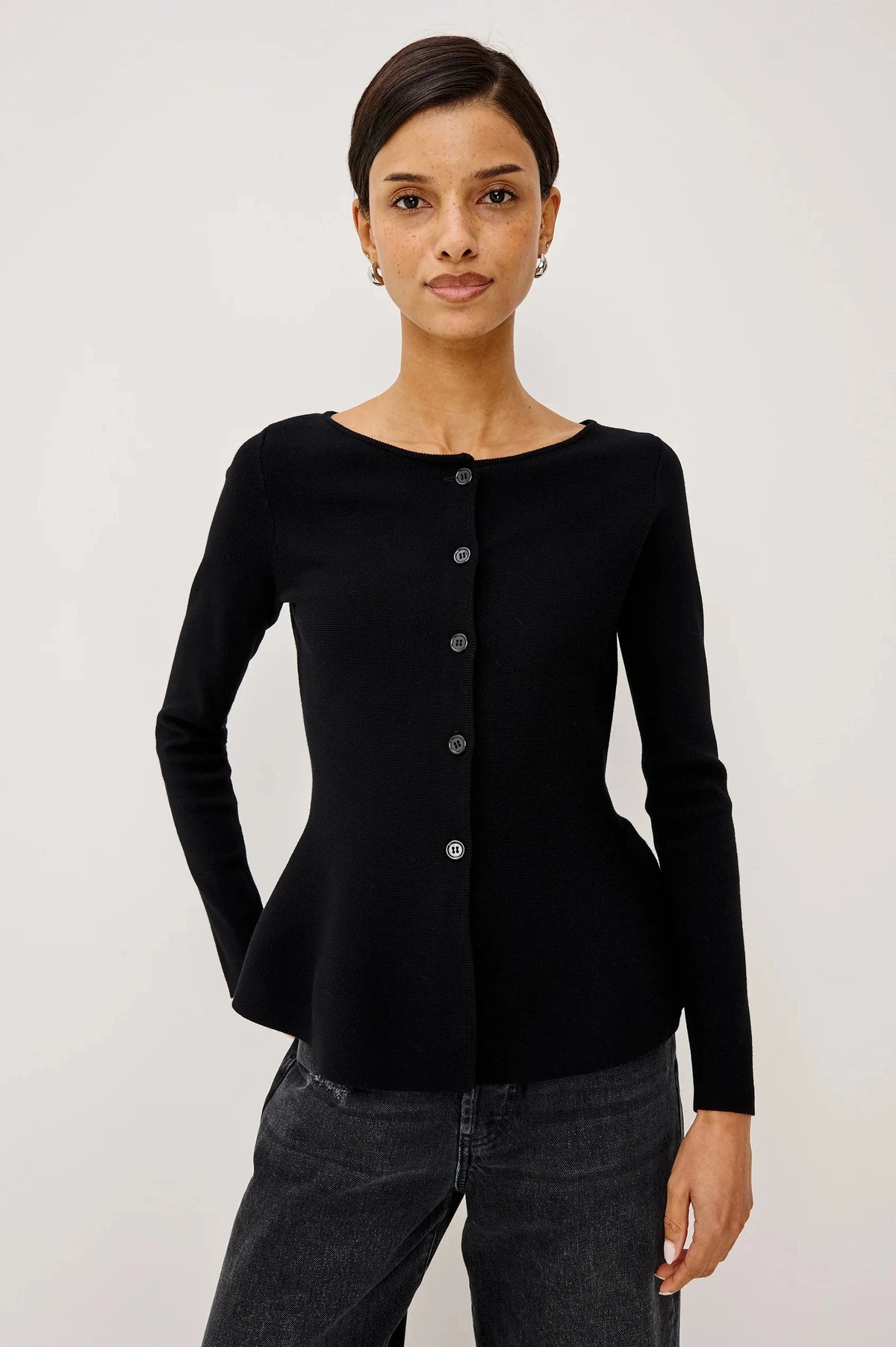 Diane Cardigan Black Sweater - Cardigans Rails 