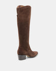 Virona H2O Boots Dark Brown Suede Knee High Boots Dolce Vita 