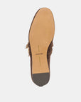 Baylee Grommet Ballet Flat Dark Brown Perforated Suede Flats - Ballet Dolce Vita 