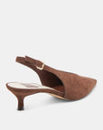 Alenna Heels Dark Brown Suede Pumps - Low Dolce Vita 