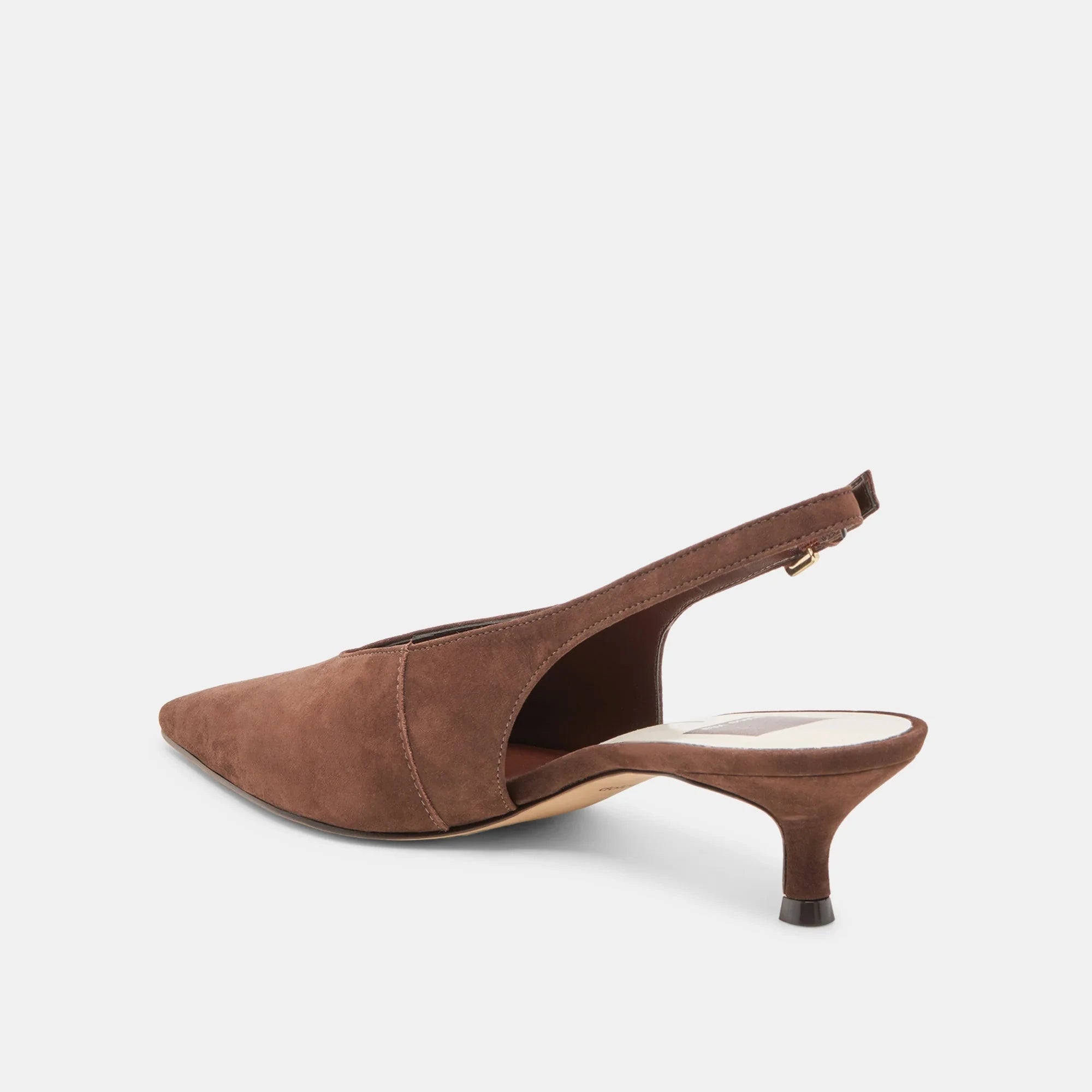 Alenna Heels Dark Brown Suede Pumps - Low Dolce Vita 