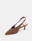 Alenna Heels Dark Brown Suede Pumps - Low Dolce Vita 