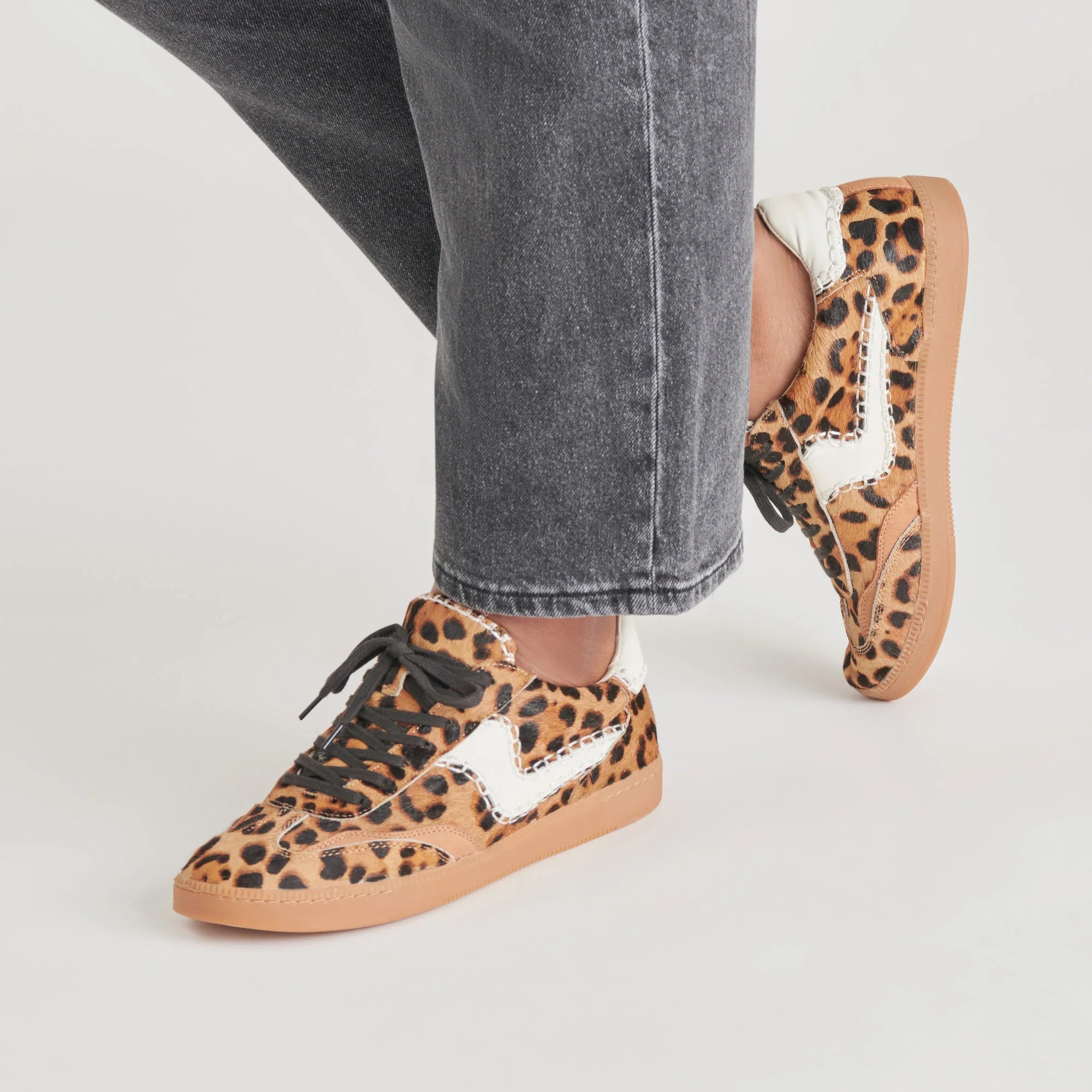 Notice Stitch Sneakers DK Leopard Calf Hair Sneakers Dolce Vita 