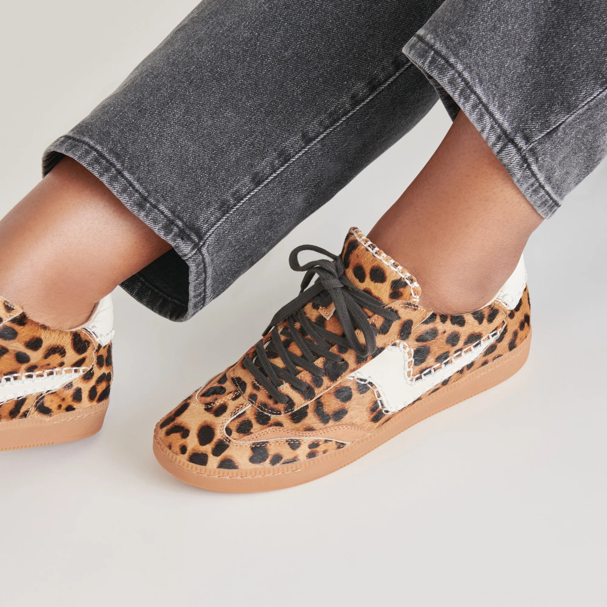 Notice Stitch Sneakers DK Leopard Calf Hair Sneakers Dolce Vita 