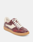 Notice Stitch Sneaker Oxblood Croco Embossed Leather Sneakers Dolce Vita 