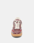 Notice Stitch Sneaker Oxblood Croco Embossed Leather Sneakers Dolce Vita 