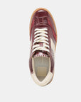 Notice Stitch Sneaker Oxblood Croco Embossed Leather Sneakers Dolce Vita 