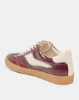 Notice Stitch Sneaker Oxblood Croco Embossed Leather Sneakers Dolce Vita 