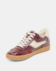 Notice Stitch Sneaker Oxblood Croco Embossed Leather Sneakers Dolce Vita 