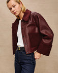 Dria Jacket Maroon Shearling Outerwear - Longsleeve Rails 