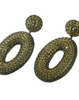 Odeya Earrings Gunmetal Earrings Deepa Gurnani 