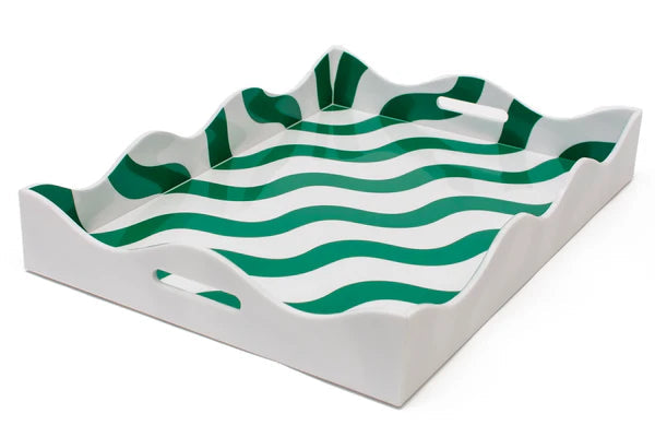 CASA C Scallop Tray Green Home Decor - Bowls, Trays & Vases Casa Carta 