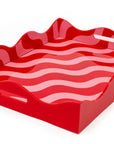 CASA C Scallop Tray Red/ Pink Home Decor - Bowls, Trays & Vases Casa Carta 