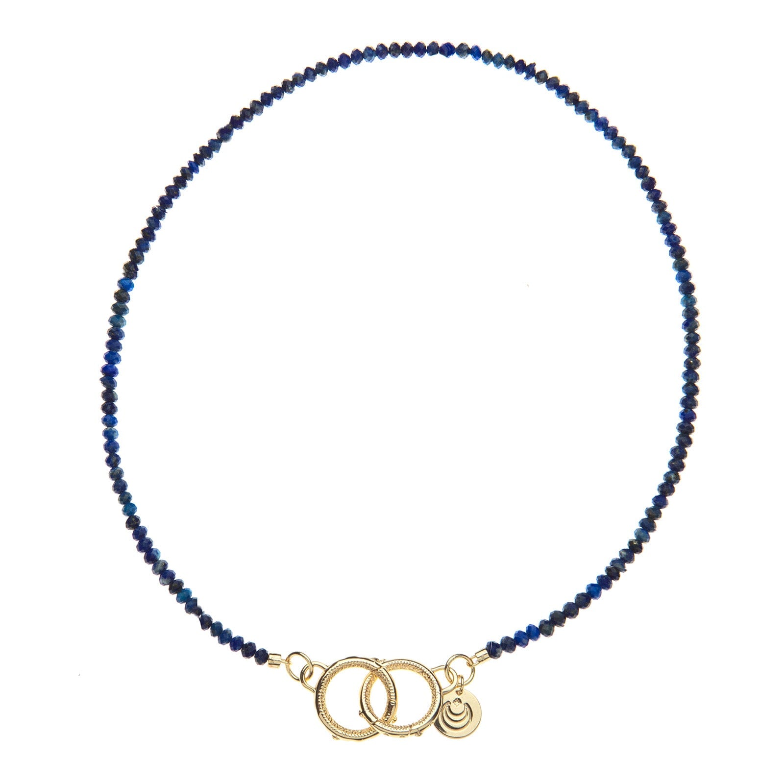 Diamond Cut Lapis Lariat Beaded Necklace Necklaces Jane Win 
