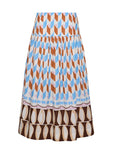 Diya Skirt Talavera Tile Ivory Skirts - Midi Cara Cara 