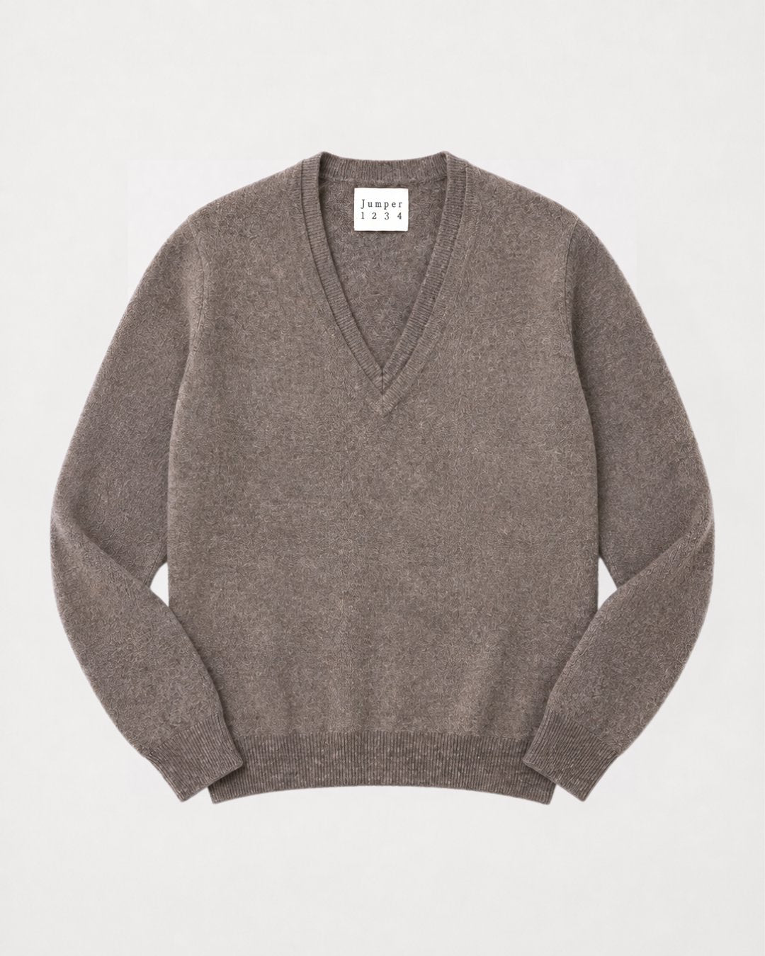 Double Neck Vee Moose Sweater - V-Neck Jumper 1234 