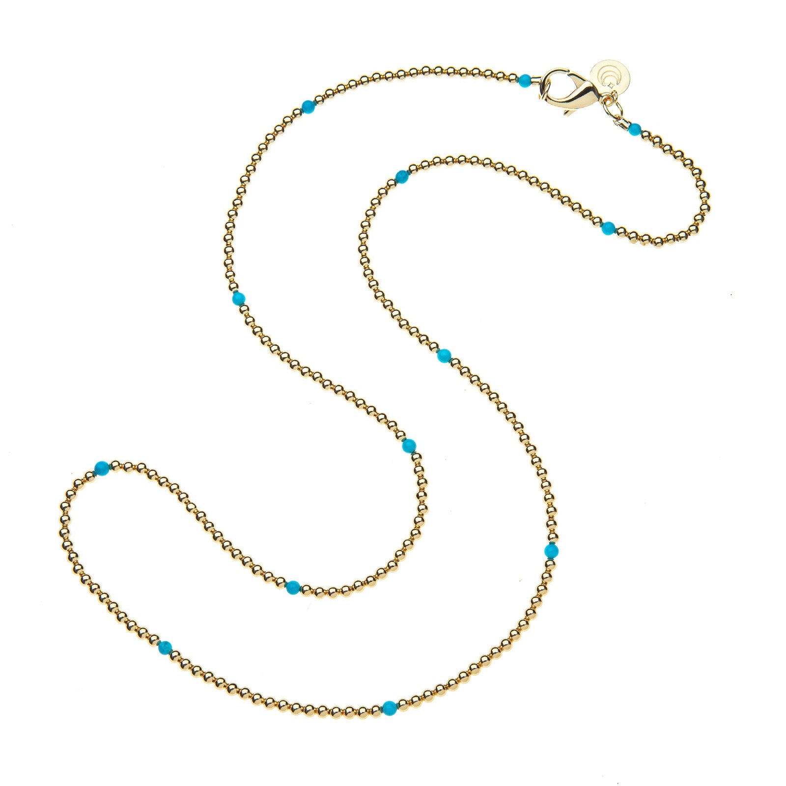 Double Wrap Necklace Gold and Turquoise Necklaces Jane Win 