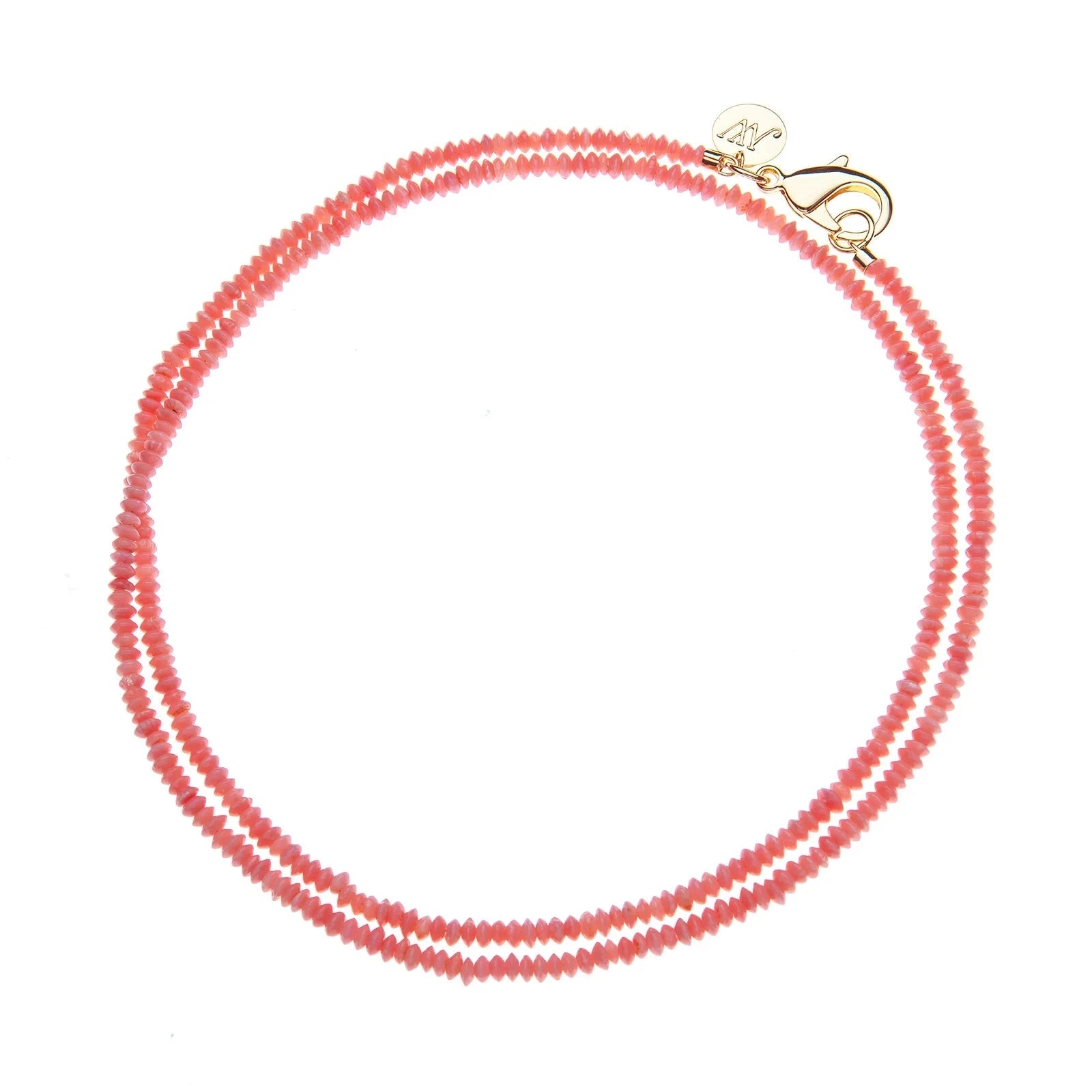 Double Wrap Beaded Necklace Peachy Coral Necklaces Jane Win 