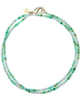 Double Wrap Chrysoprase and Pearl Beaded Necklace Necklaces Jane Win 