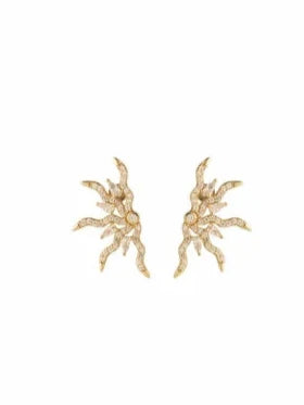 Benson Studs Gold/Clear Earrings Mignonne Gavigan 