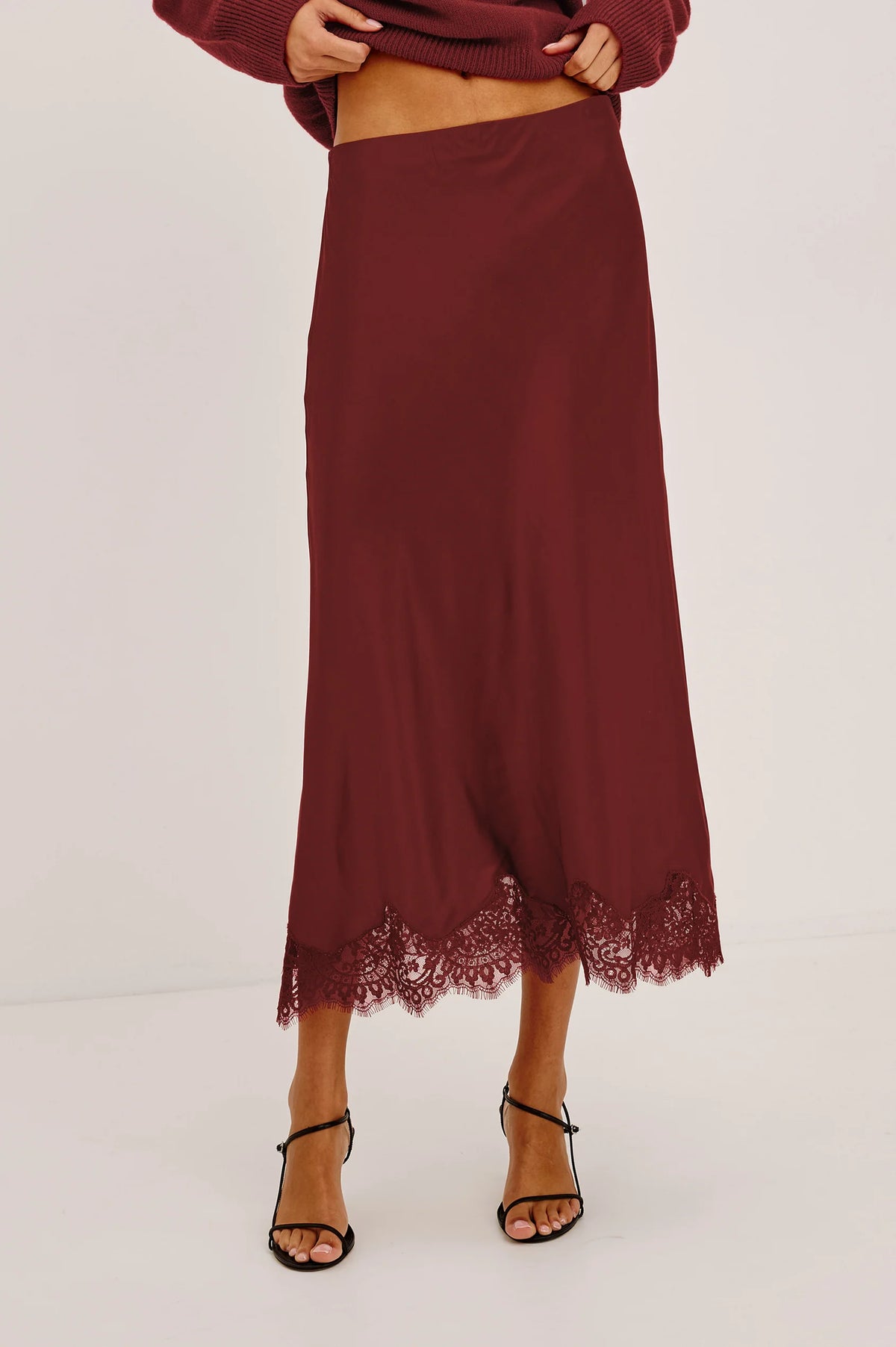 Ebony Skirt Crimson